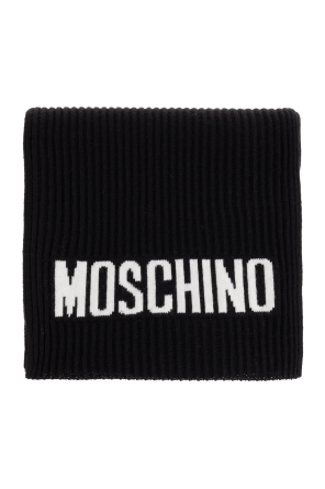 Moschino ロコ インタシャス 二枚組 フリフ 251V6A13104402 1555 Grey Scarf with logo Moschino - Vitkac GB